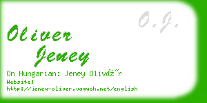 oliver jeney business card
